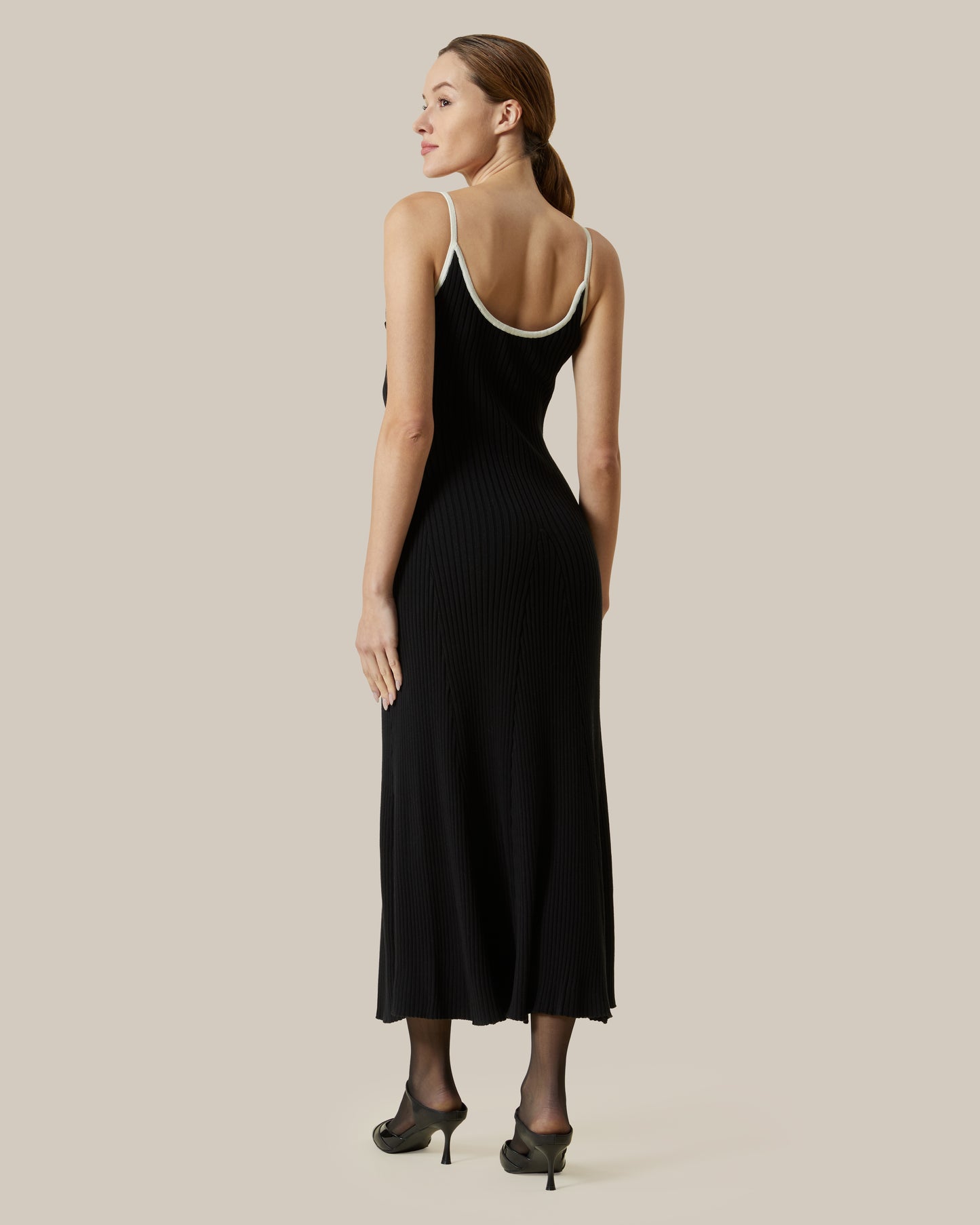 Contrast Tipping Knitted Dress