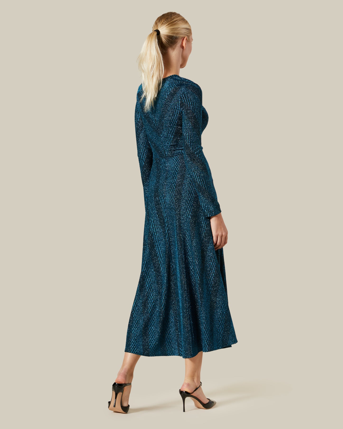 Lurex Blend Striped Maxi Dress