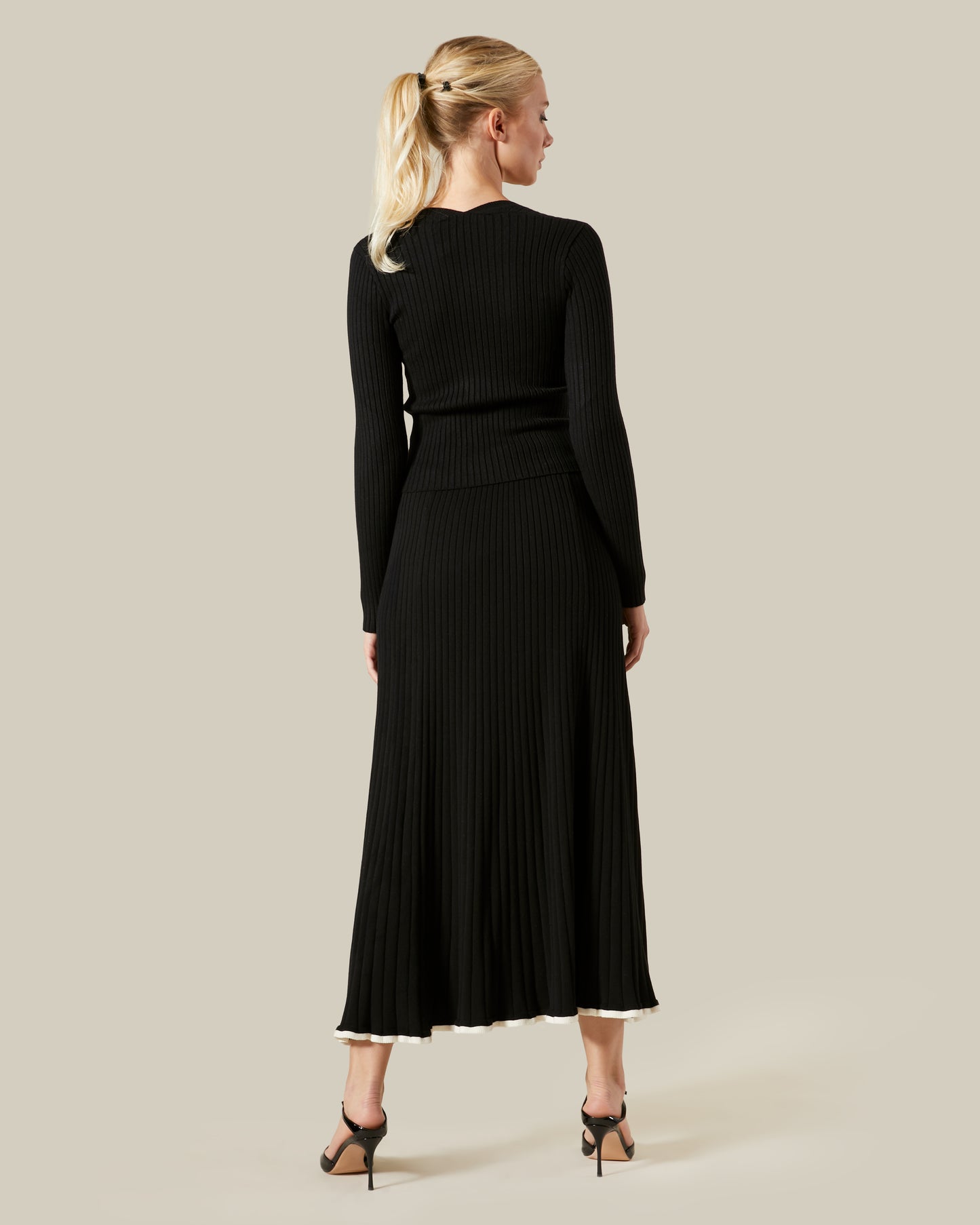 Ribbed Knit Square Neck Top