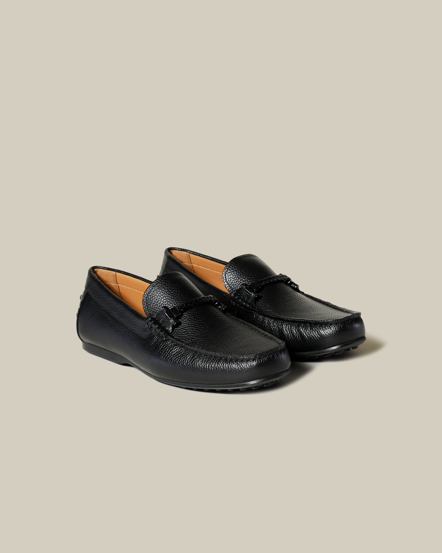 Classic Embellished Leather Moccasins