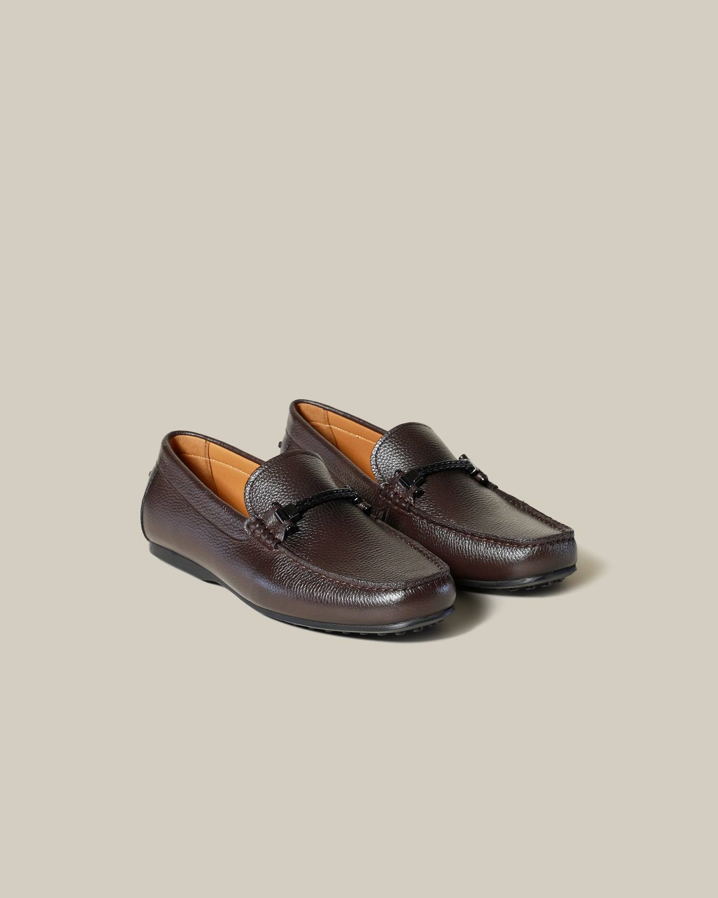 Classic Embellished Leather Moccasins