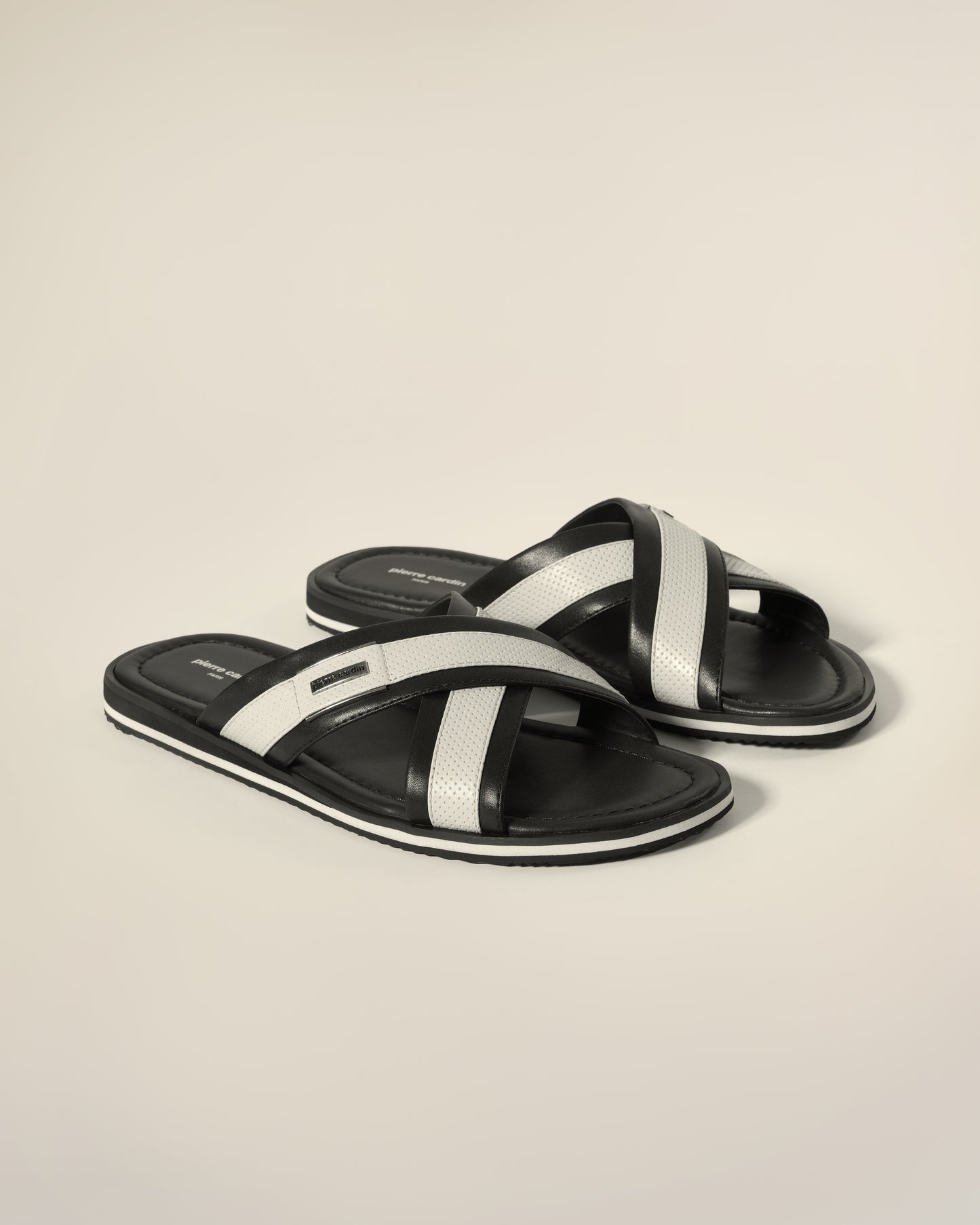Two Tone Brown Leather Sandals