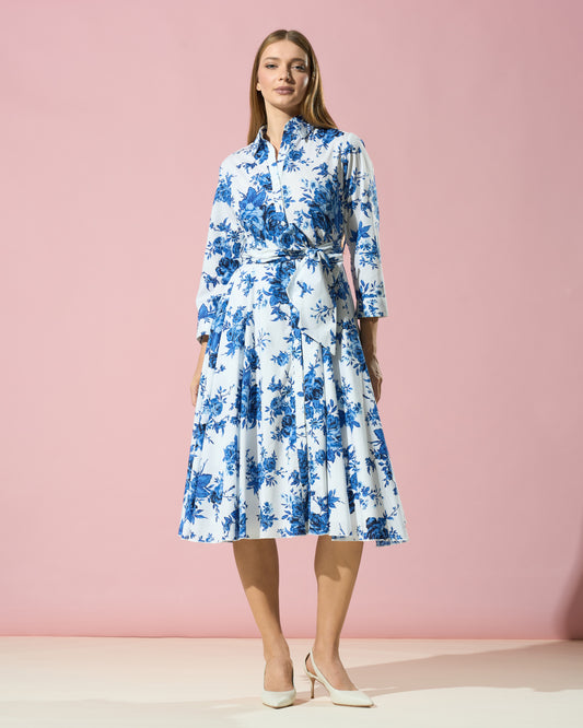 Floral Cotton Shirt Dress