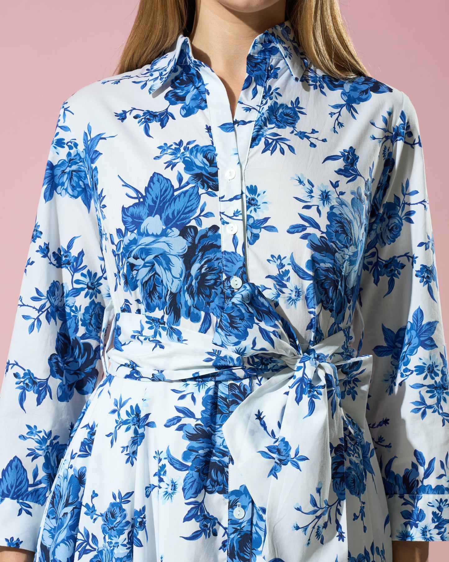 Floral Cotton Shirt Dress