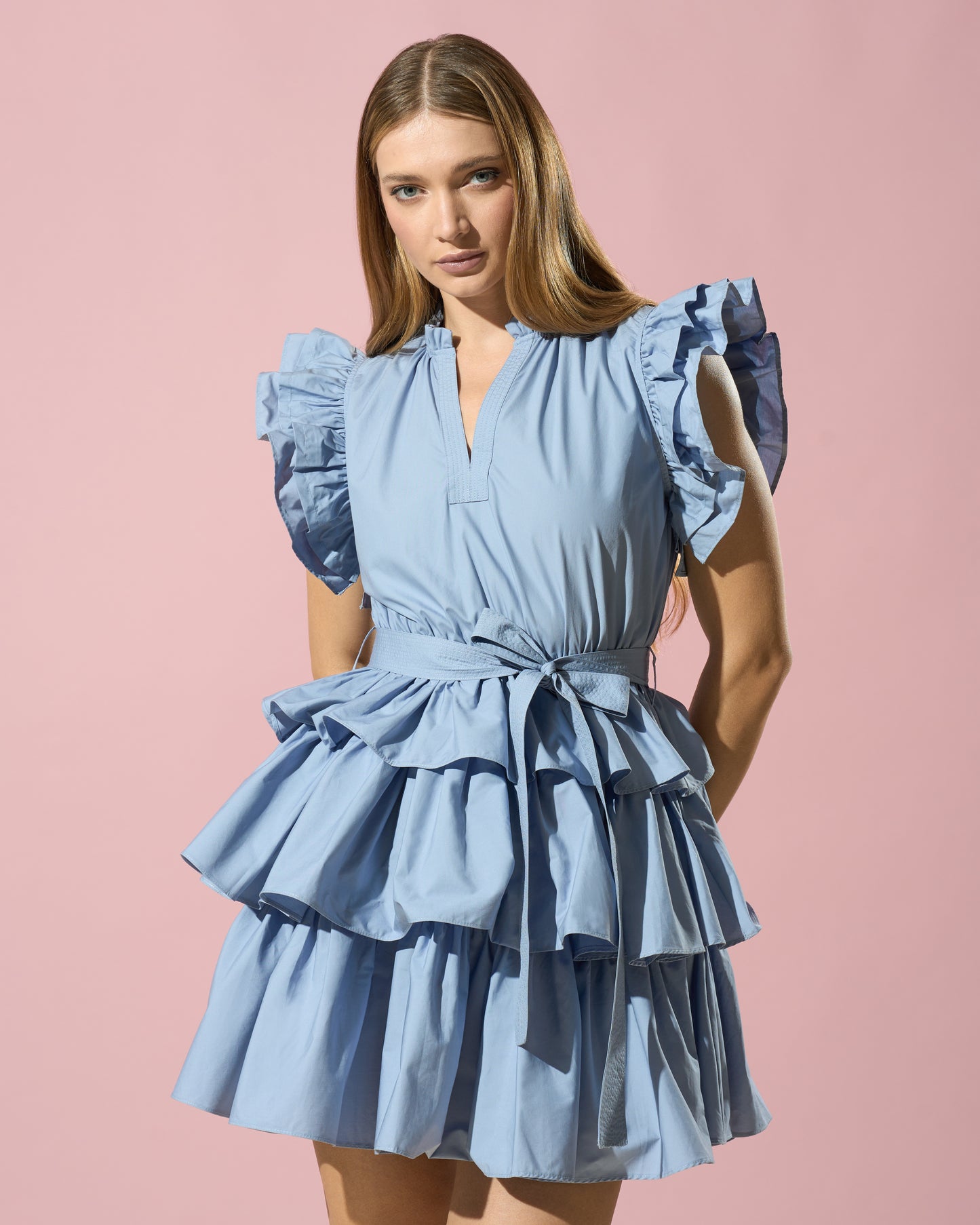 Ruffle Tiered Mini Dress
