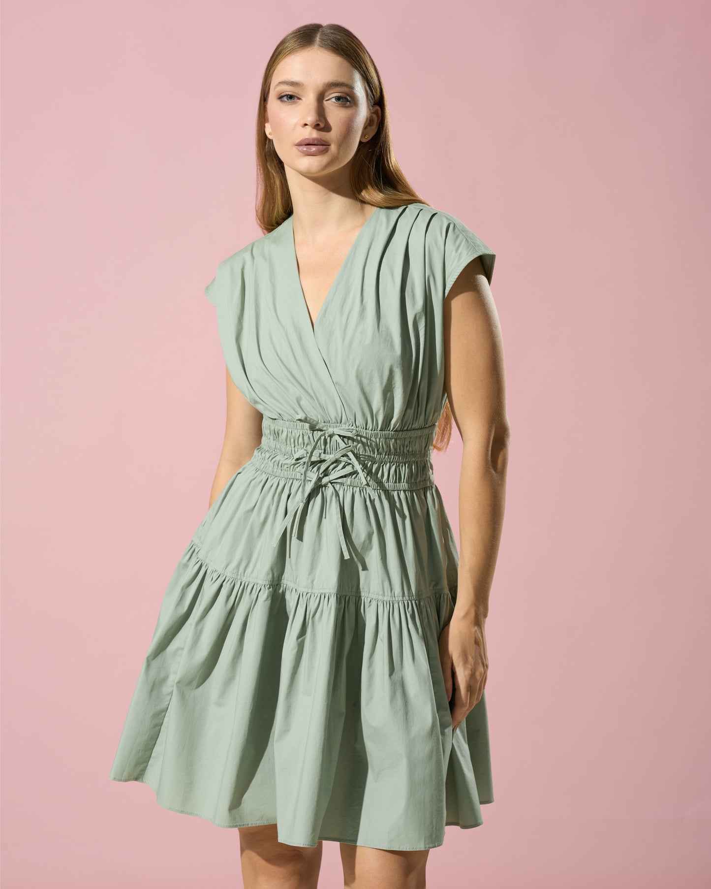 Smocked Waist Cotton Dress