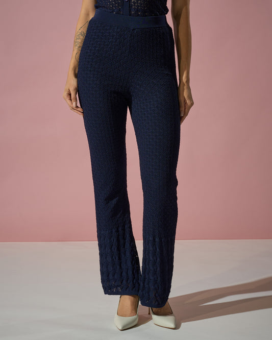 Knitted Broderie Anglaise Pants