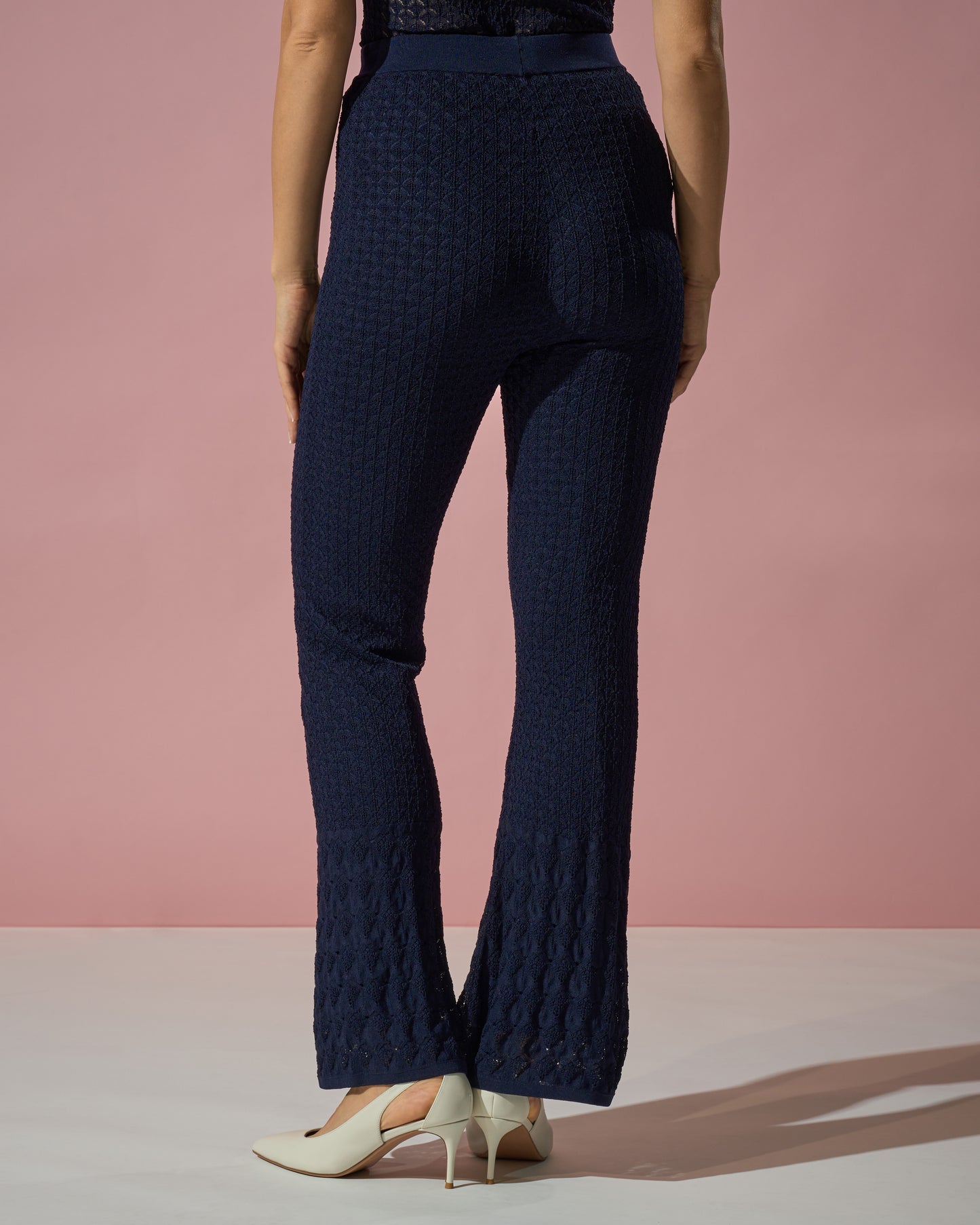 Knitted Broderie Anglaise Pants