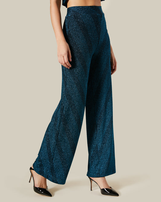 Lurex Blend Striped Pants