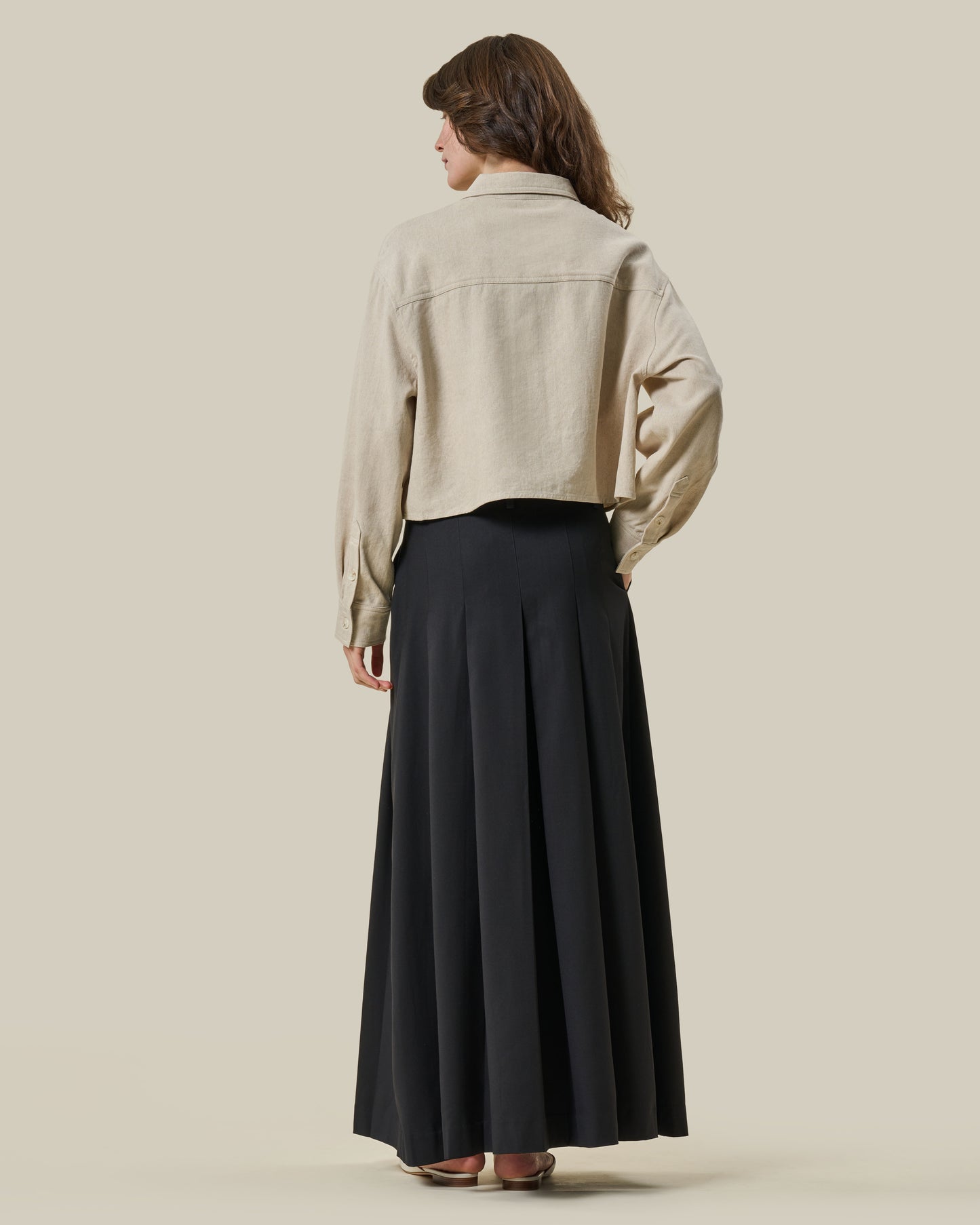 Sand Utility Cropped Shirt