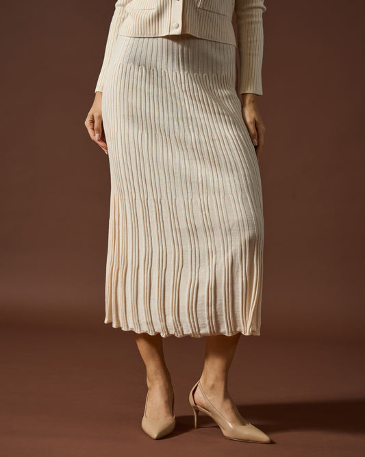 Pleated Midi Skirt
