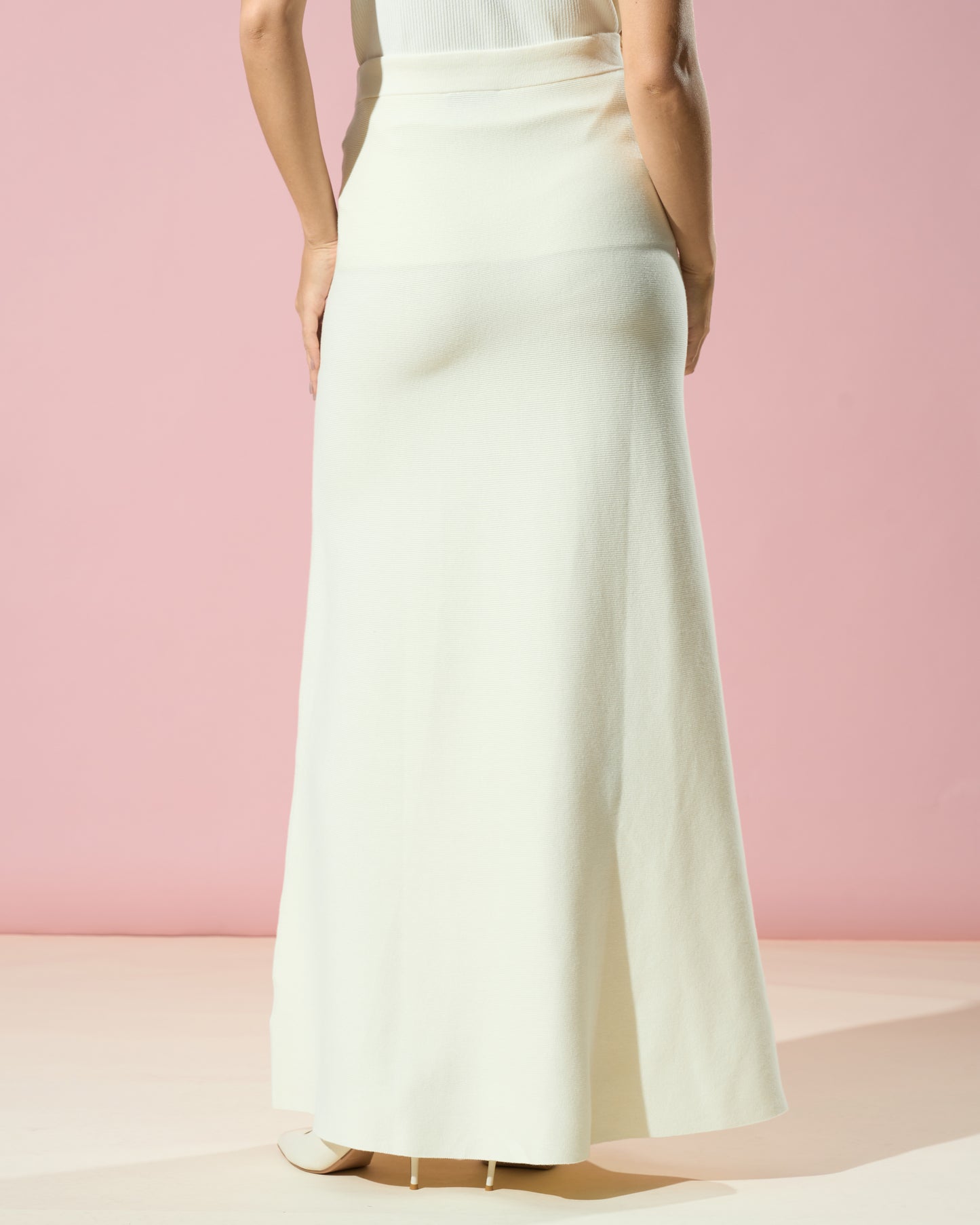 A-Line Cotton Knit Skirt