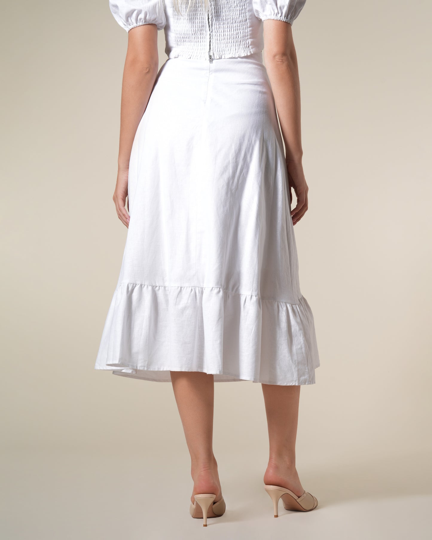 Cotton-Linen Maxi Skirt