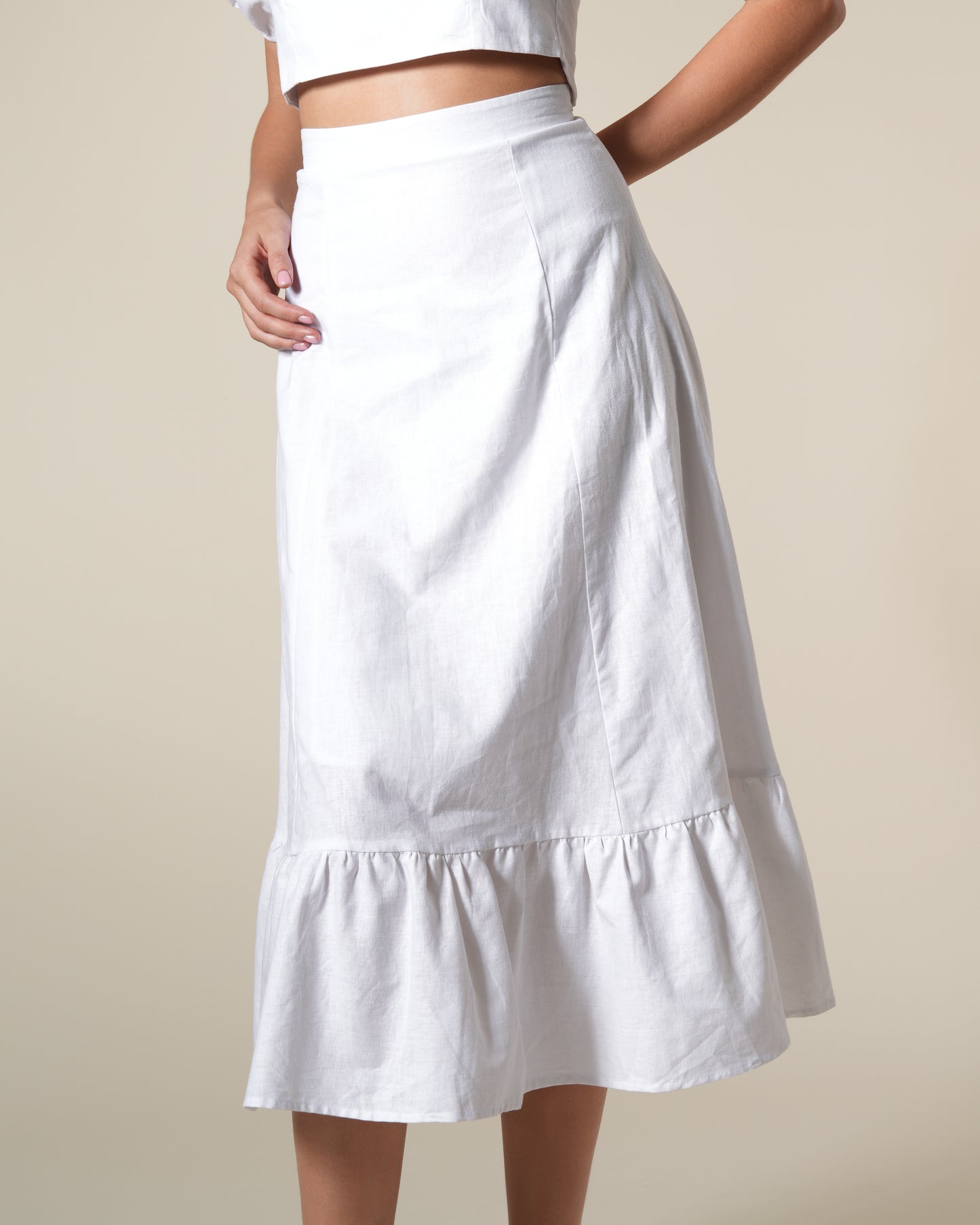 Cotton-Linen Maxi Skirt