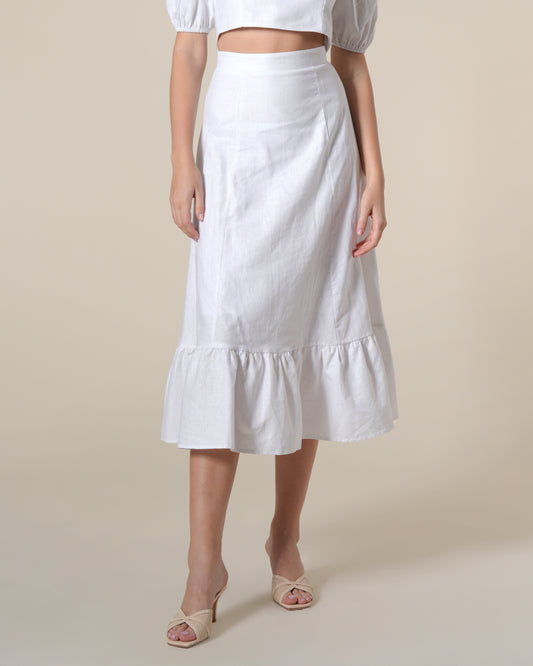 Cotton-Linen Maxi Skirt