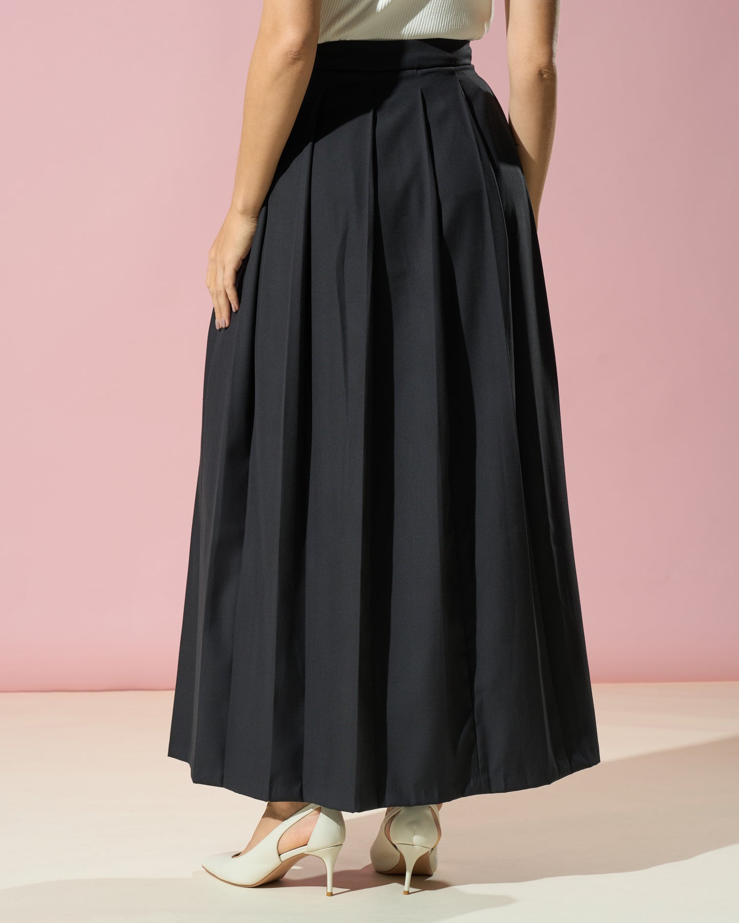 Midnight Pleat Flow Skirt