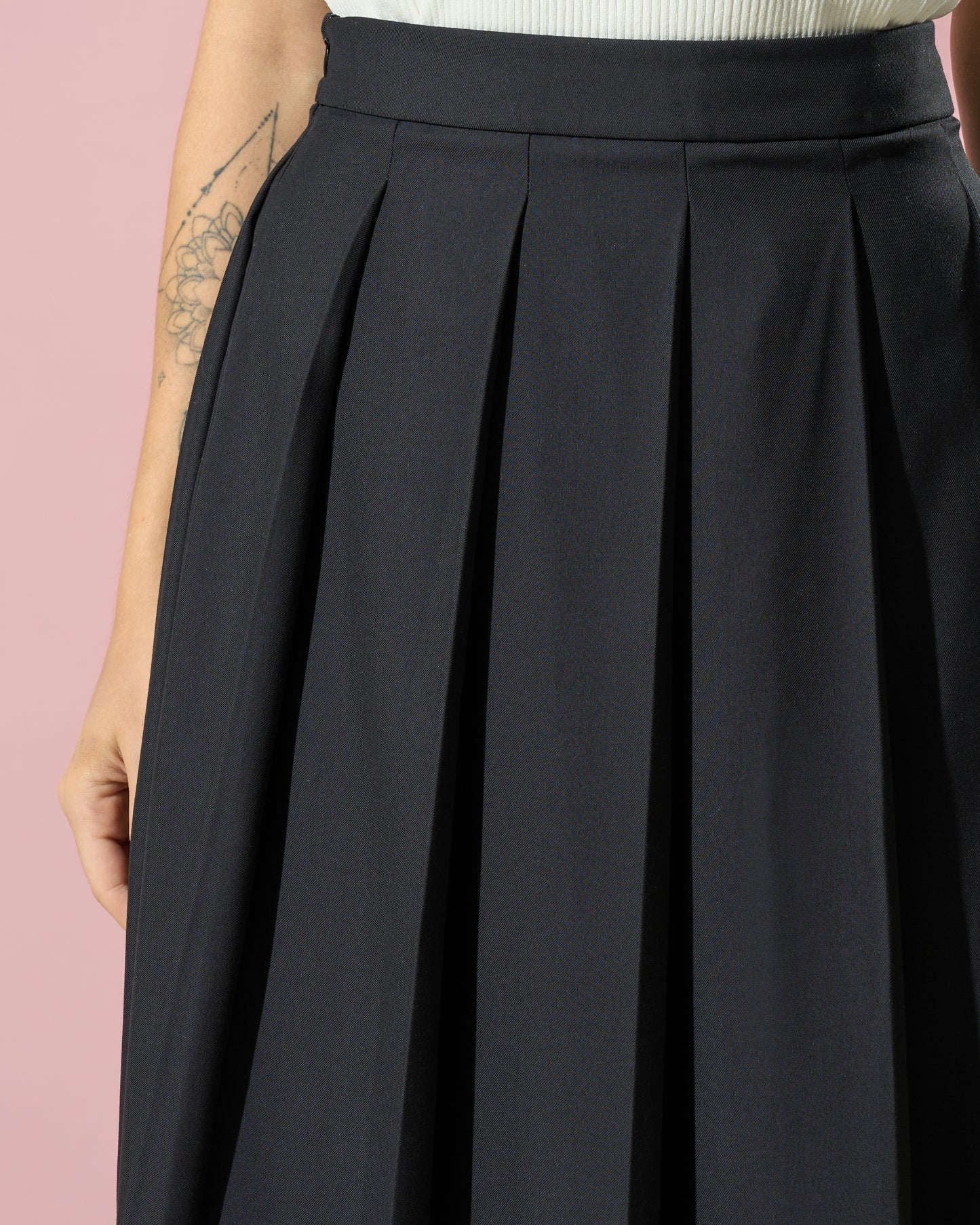 Midnight Pleat Flow Skirt