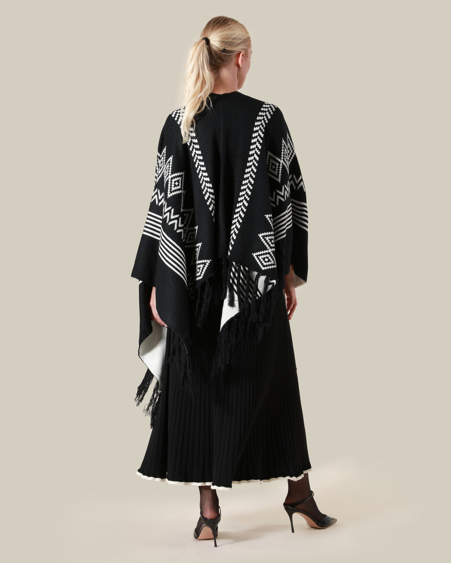 Geometric Patterned Poncho