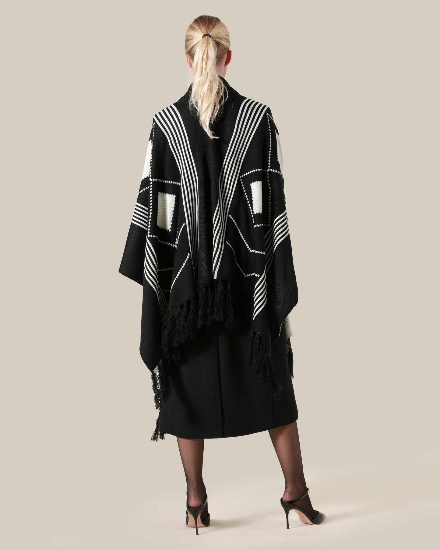 Geometric Patterned Poncho