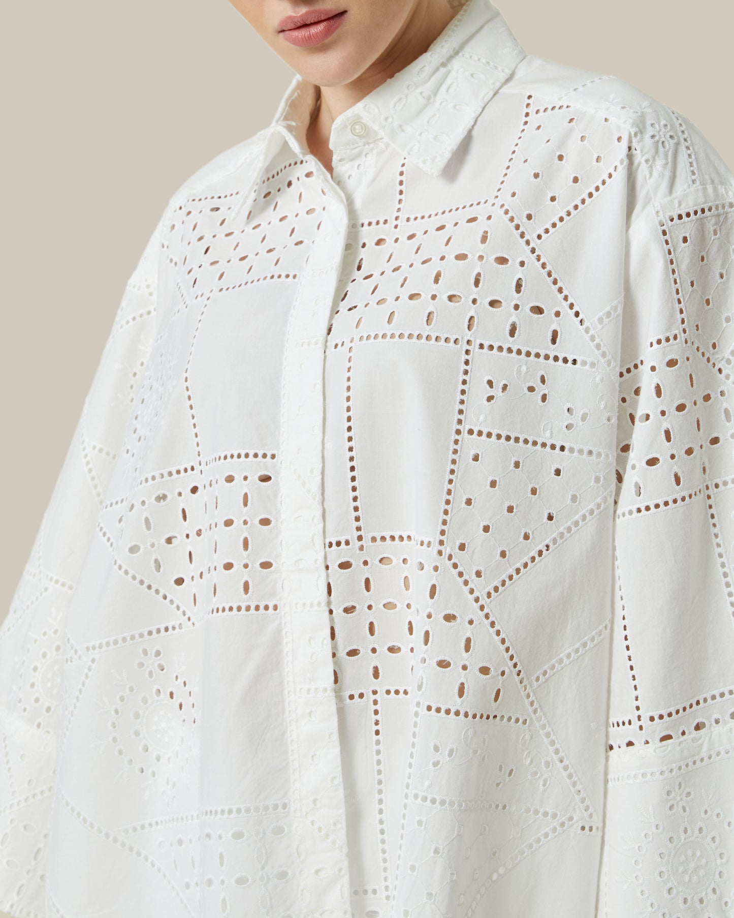 Broderie Anglaise Oversized Shirt