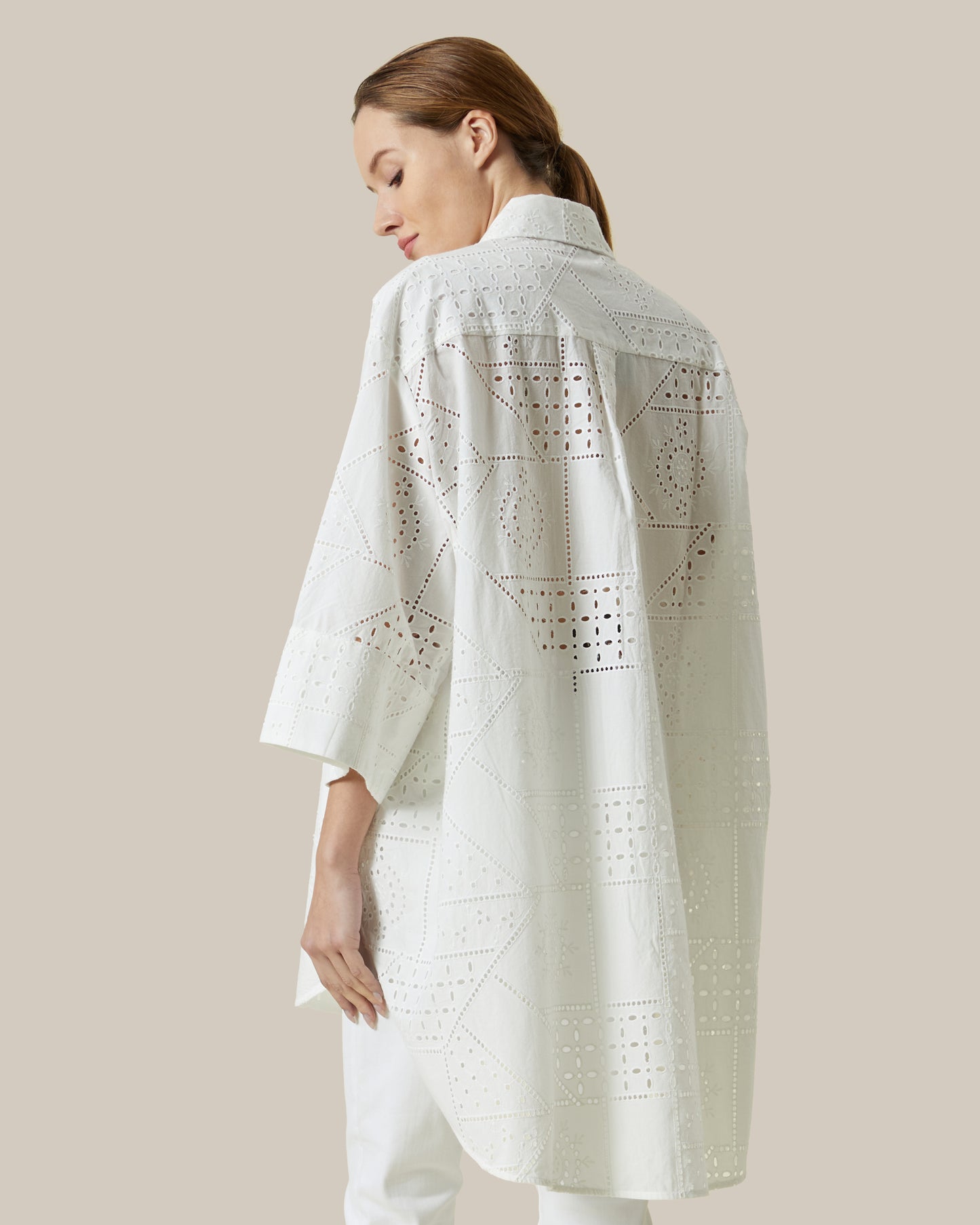 Broderie Anglaise Oversized Shirt