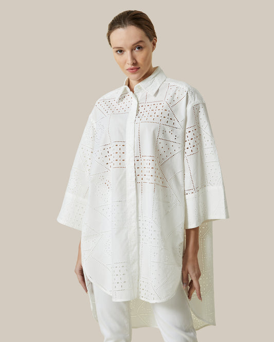 Broderie Anglaise Oversized Shirt