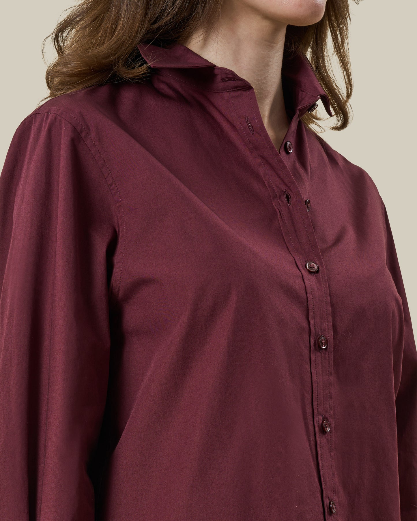 Burgundy Classic Button-Down Shirt