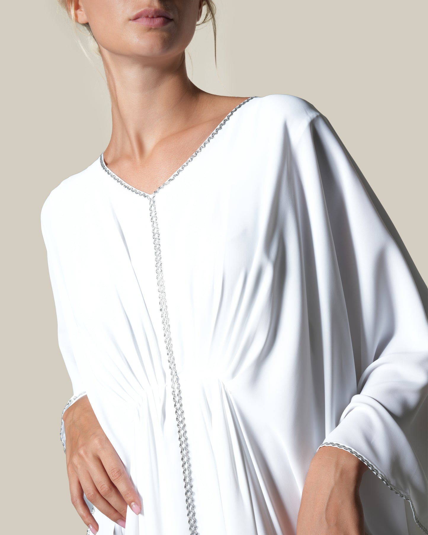 Metallic Accented Tunic Dress