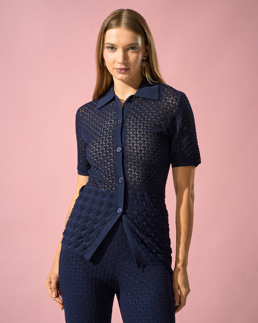 Knitted Broderie Anglaise Top