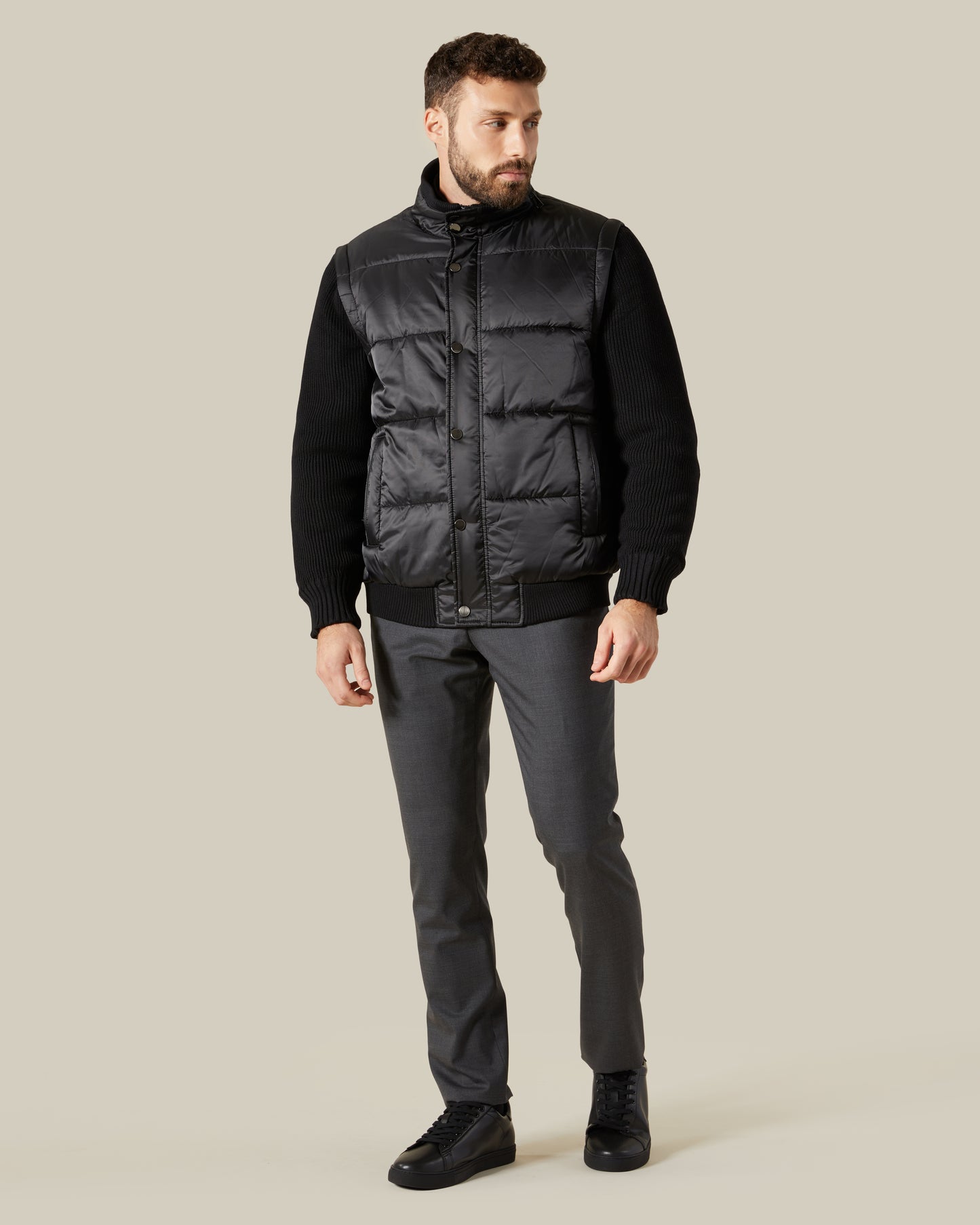 Detachable Sleeves Puffer Jacket