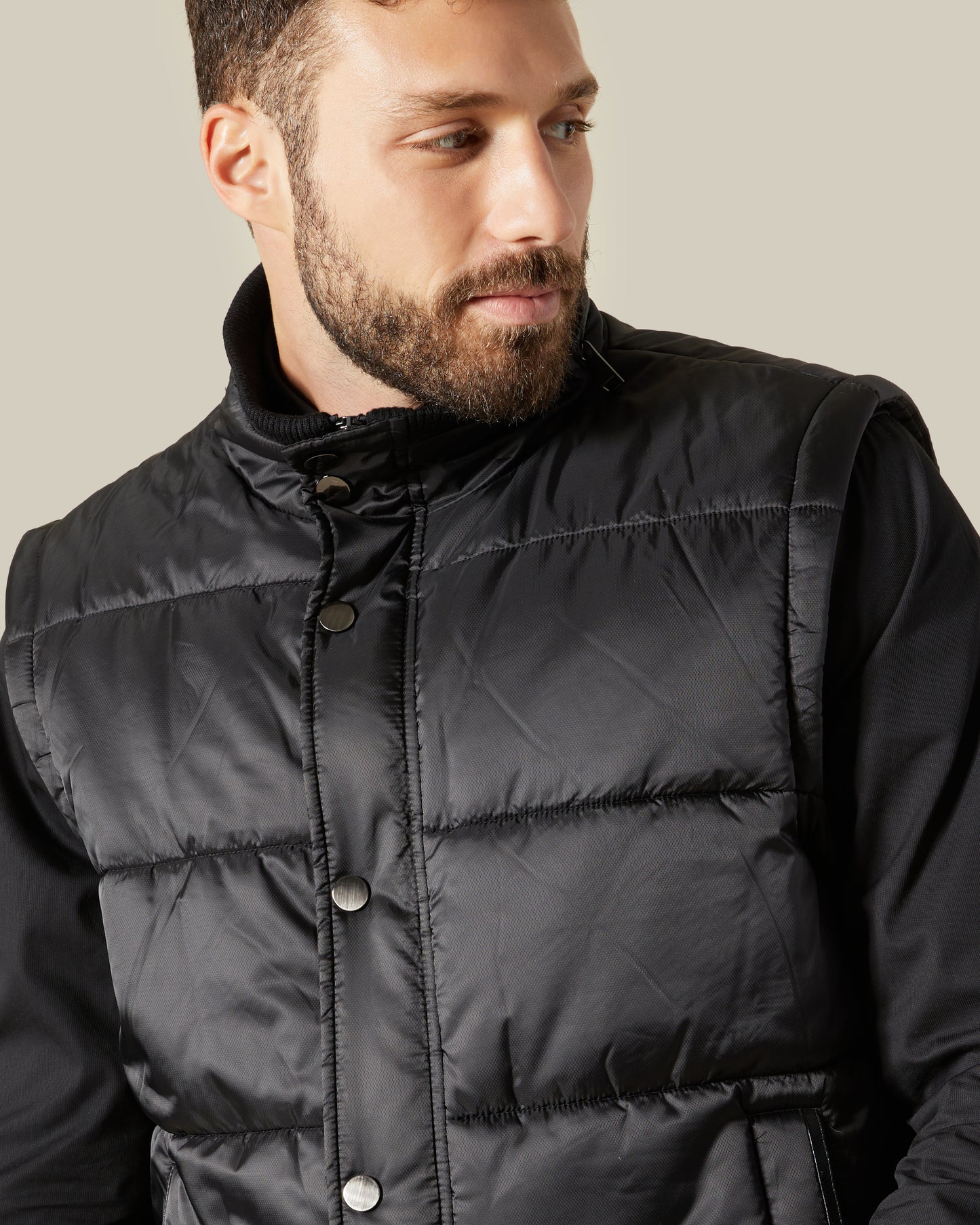 Detachable Sleeves Puffer Jacket