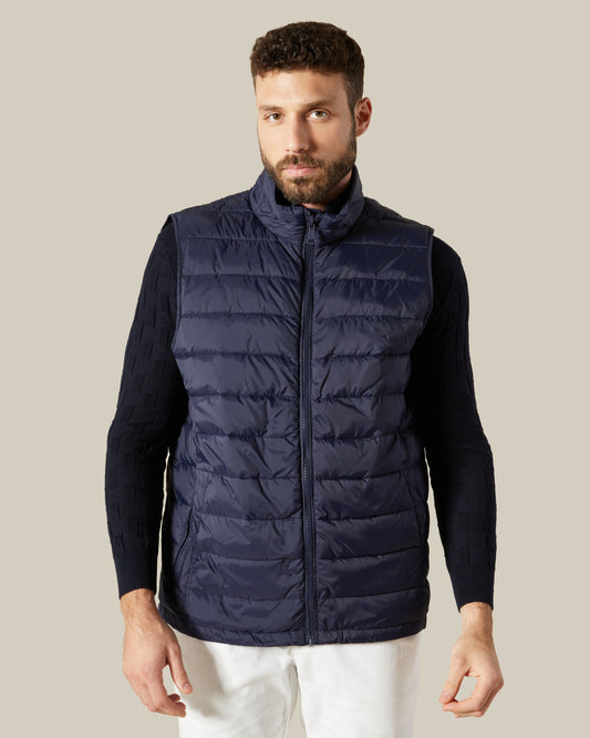 Monochrome Knit and Quilt Vest