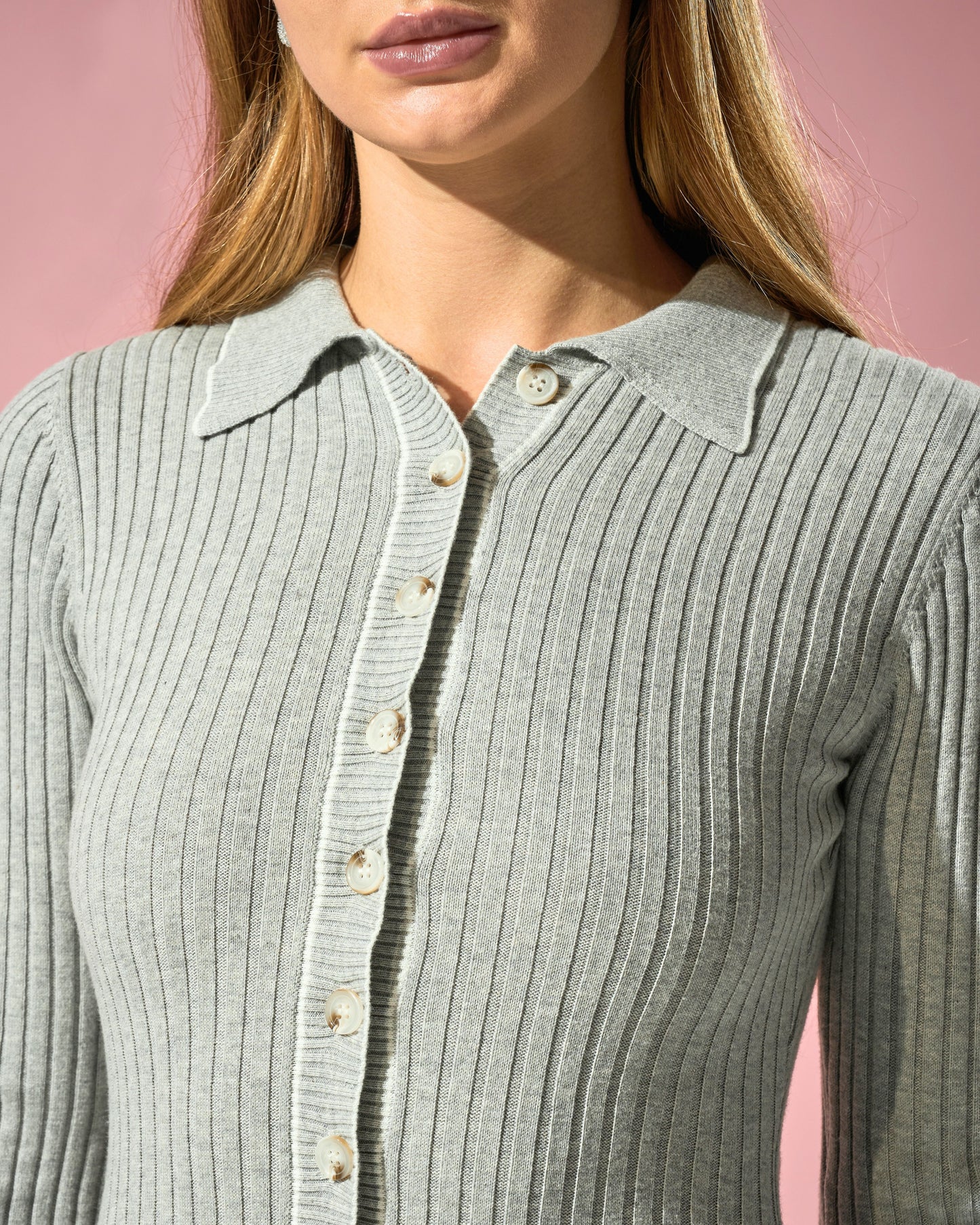 Ribbed Knit Cotton Dress