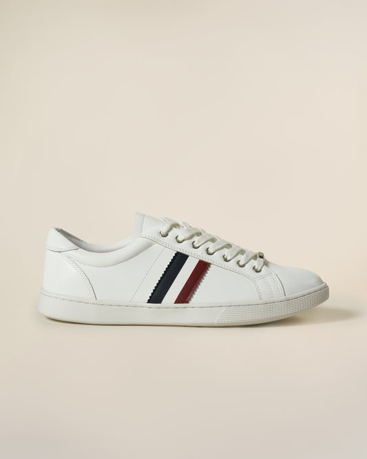 Striped Leather Sneakers