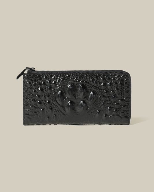 Croc Skin Zip Wallet