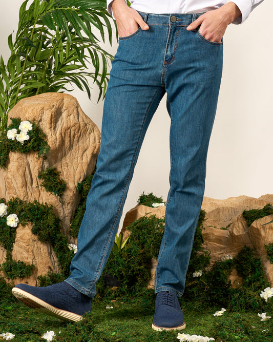 Regular Fit Knit Denim Jeans