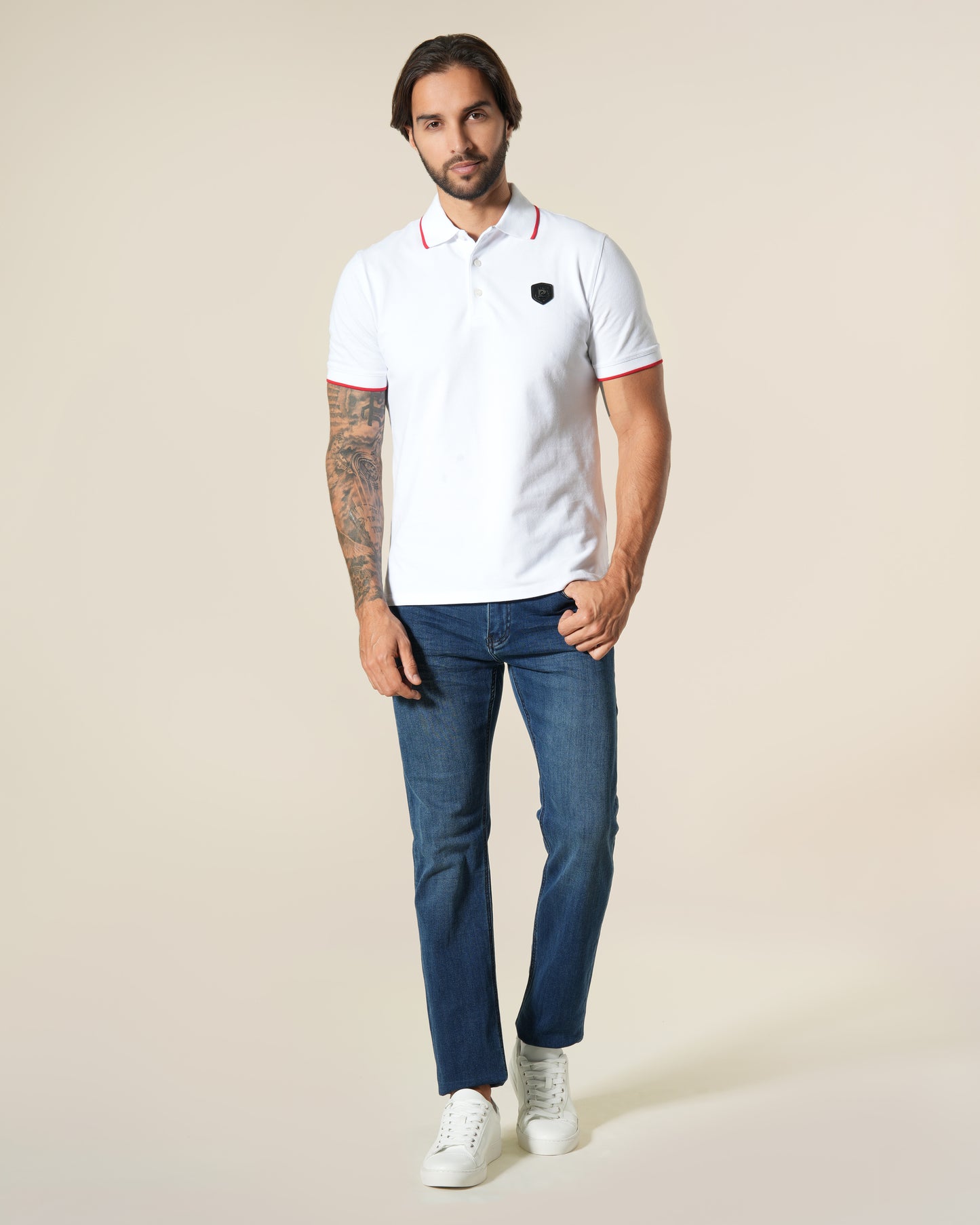 Polo Shirt With Logo Patch