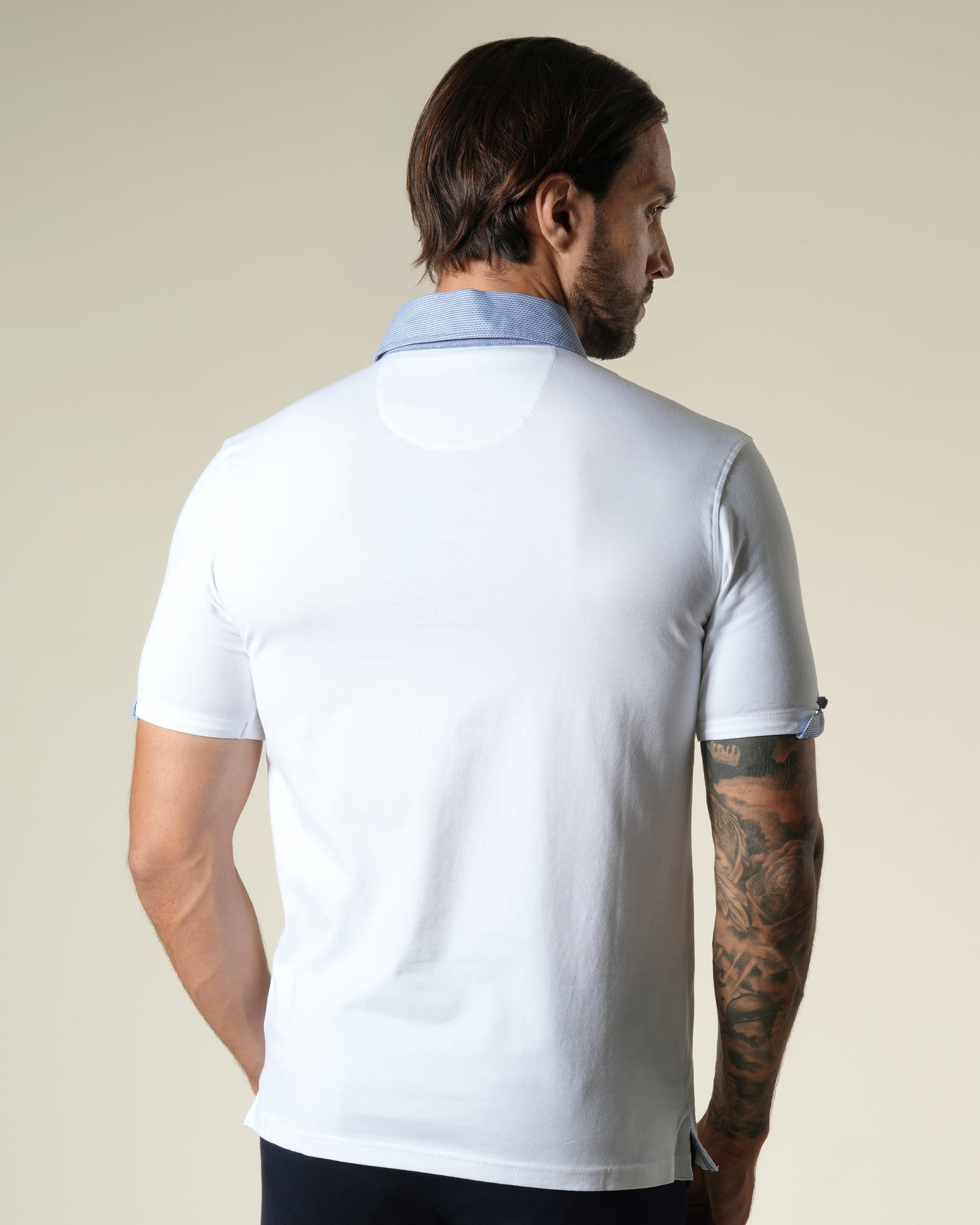 Contrast Collar Polo Shirt