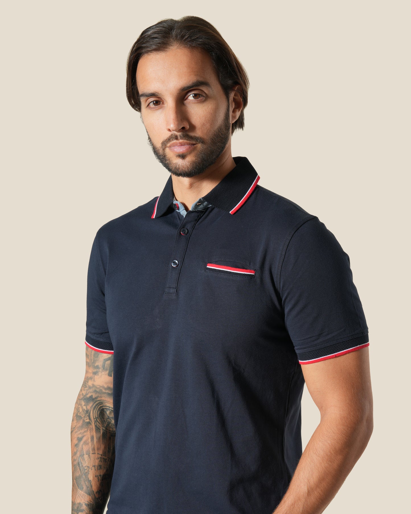 Contrast Tipping Polo Shirt