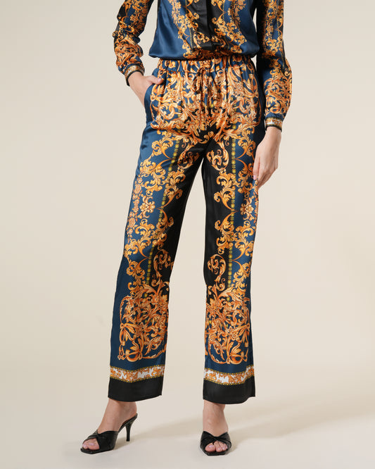 Baroque Contrast Print Pants