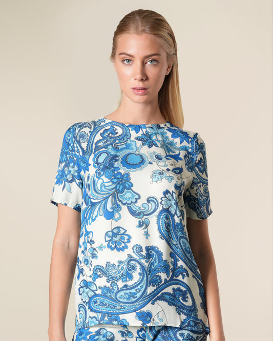 Paisley Print Top