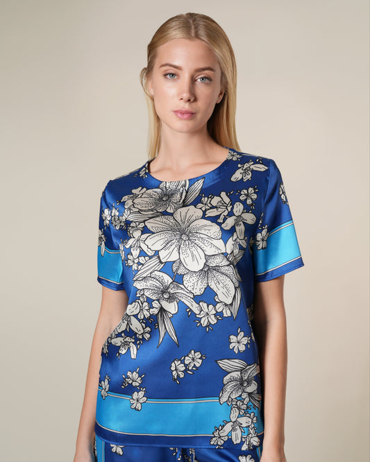 Royal Floral Printed Top