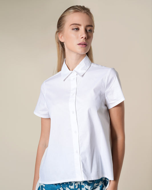 White Asymmetrical Shirt