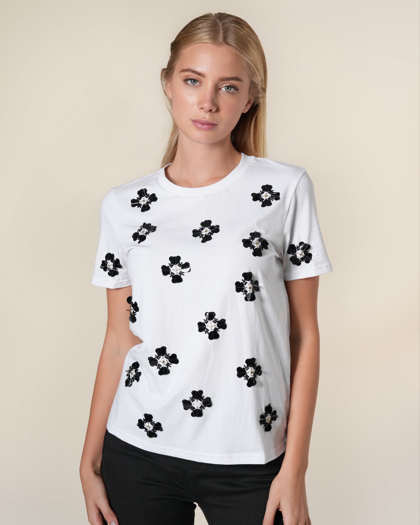 Embellished Cotton T-Shirt
