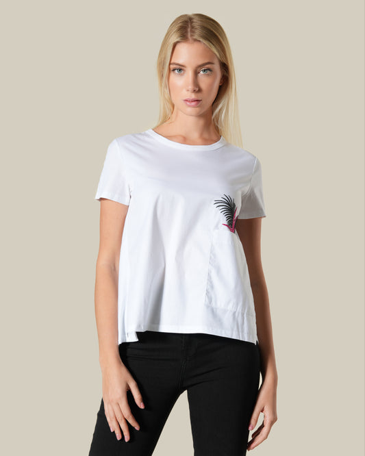 Embroidered A-Line Top