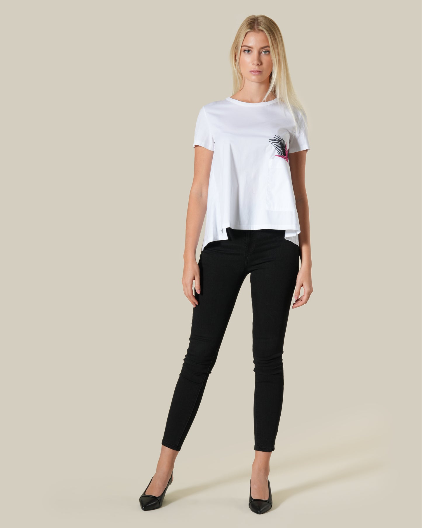 Embroidered A-Line Top