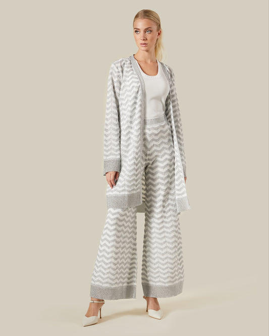 Zig-Zag Patterned Cardigan