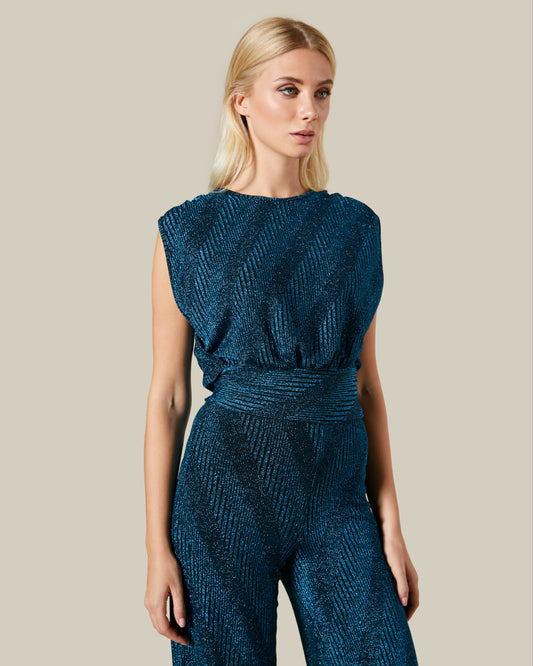 Lurex Blend Striped Top
