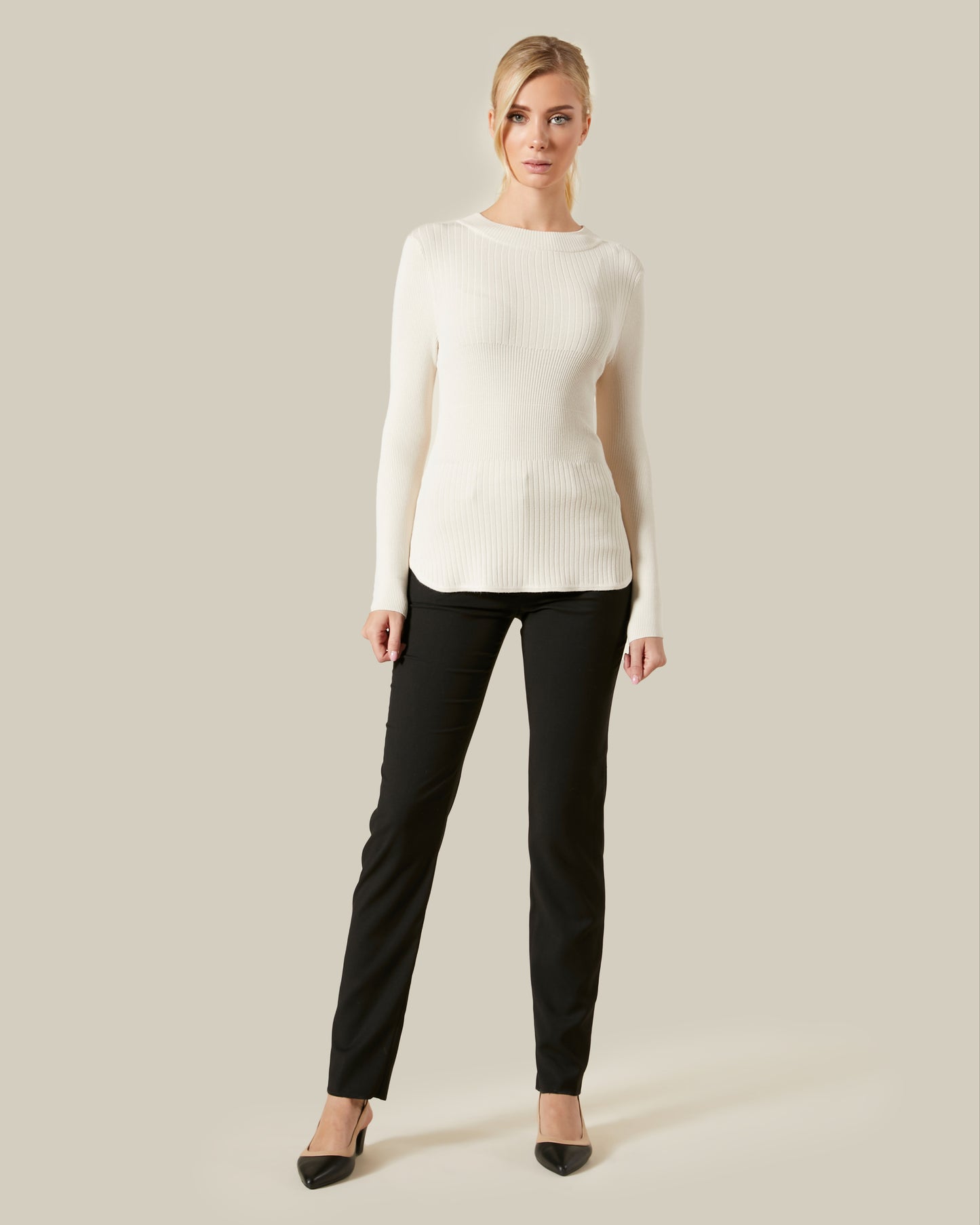 Ribbed-knit Top
