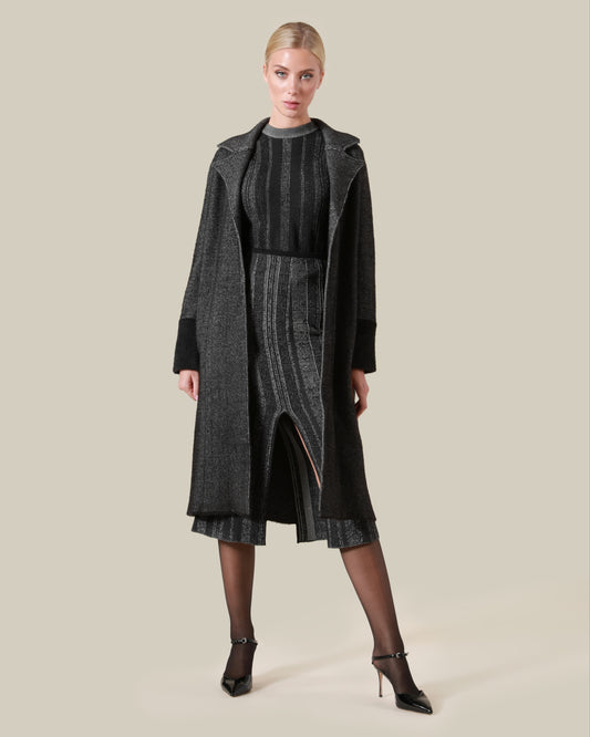 Herringbone Wrap Coat